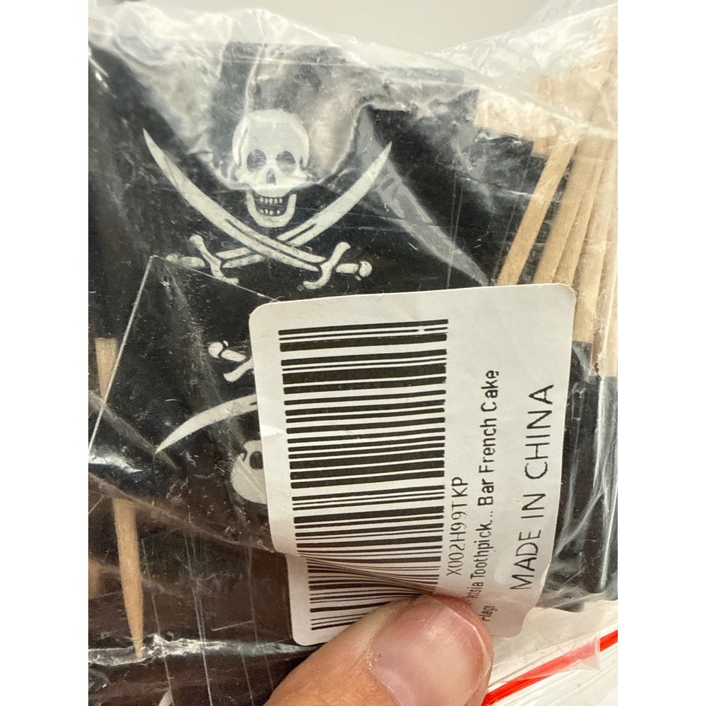Tectsia Pirate Flag Toothpicks Skull Crossbones Jolly Roger PartyPicksX002H99TKP